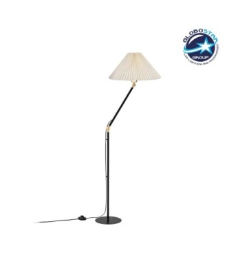 GLOBOSTAR® FLY 204-0127 Μοντέρνο Επιδαπέδιο Φωτιστικό με Ντουί 1 x E27 AC 220-240V IP20 - Μαύρο & Μπεζ - Μ38 x Π38 x Υ155cm